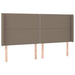 Sängynpäädy LED-valolla, kangas, 163x16x118/128cm, taupe väri hinta ja tiedot | Sängyt | hobbyhall.fi