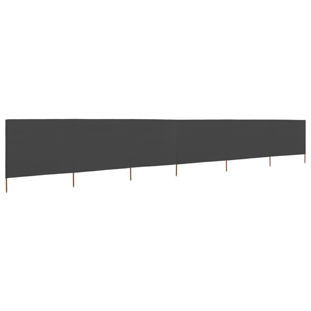 vidaXL Tuulensuojakangas 6 paneelilla 800x120 cm antrasiitti hinta ja tiedot | Aurinkovarjot ja markiisit | hobbyhall.fi