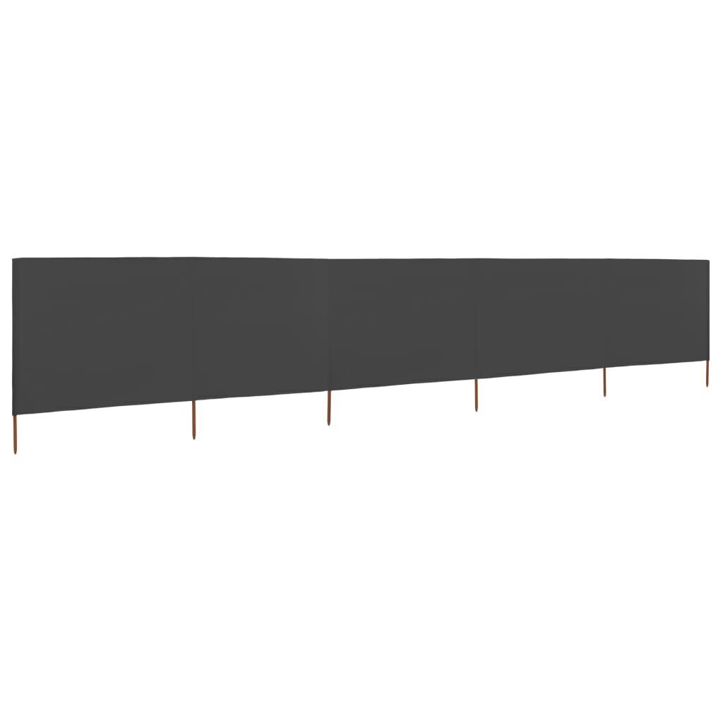 vidaXL Tuulensuojakangas 5 paneelilla 600x120 cm antrasiitti hinta ja tiedot | Aurinkovarjot ja markiisit | hobbyhall.fi