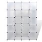 Modulaarinen vaatekaappi, 14 lokeroa, valkoinen 37 x 146 x 180,5 cm, valkoinen hinta ja tiedot | Kaapit | hobbyhall.fi