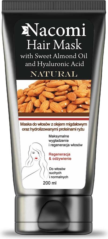 Nacomi Almond Oil Hair Mask hiusnaamio 200 ml hinta ja tiedot | Naamiot, öljyt ja seerumit | hobbyhall.fi