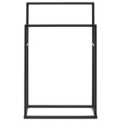 vidaXL Vapaasti seisova pyyheteline musta 48x24x78,5 cm rauta hinta ja tiedot | Kylpyhuoneen sisustus | hobbyhall.fi