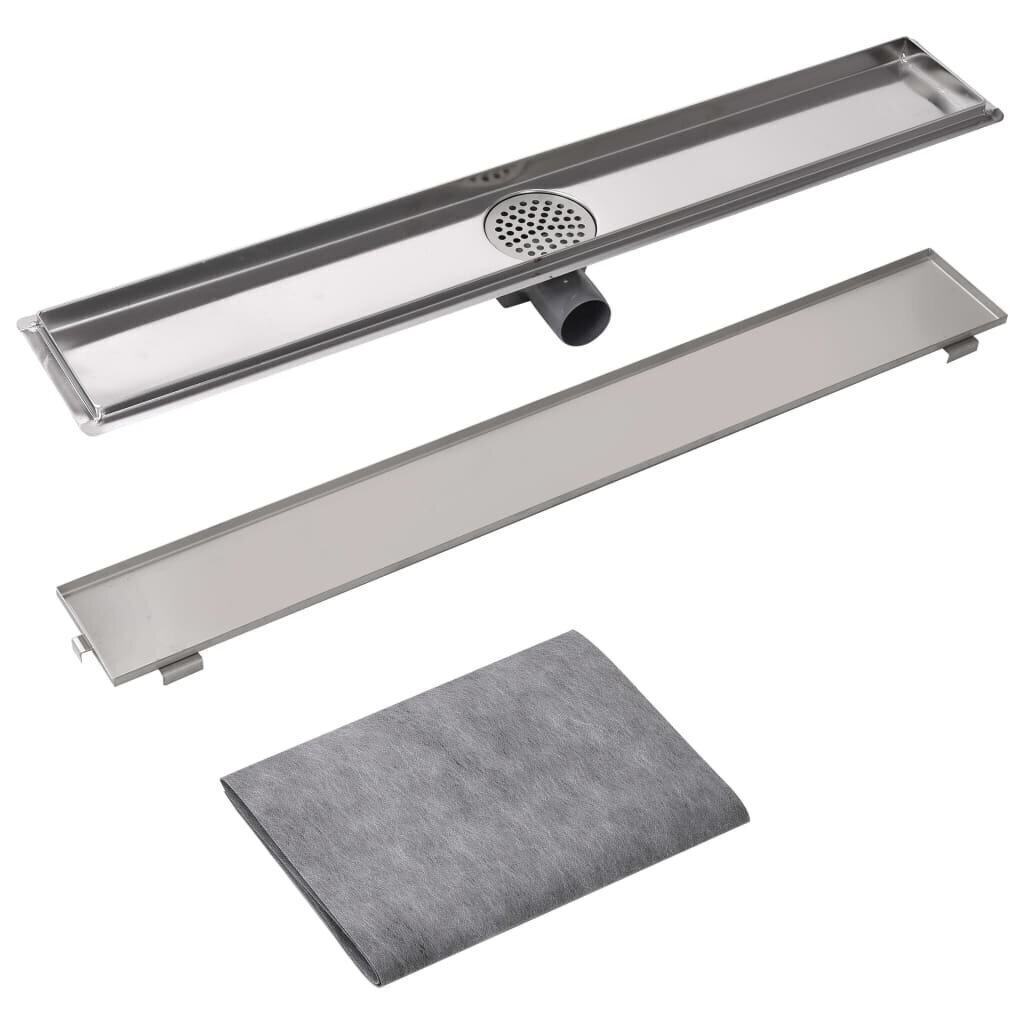 vidaXL Lineaarinen Suihkukaivo 830x140 mm Ruostumaton Teräs hinta ja tiedot | Vesilukot | hobbyhall.fi