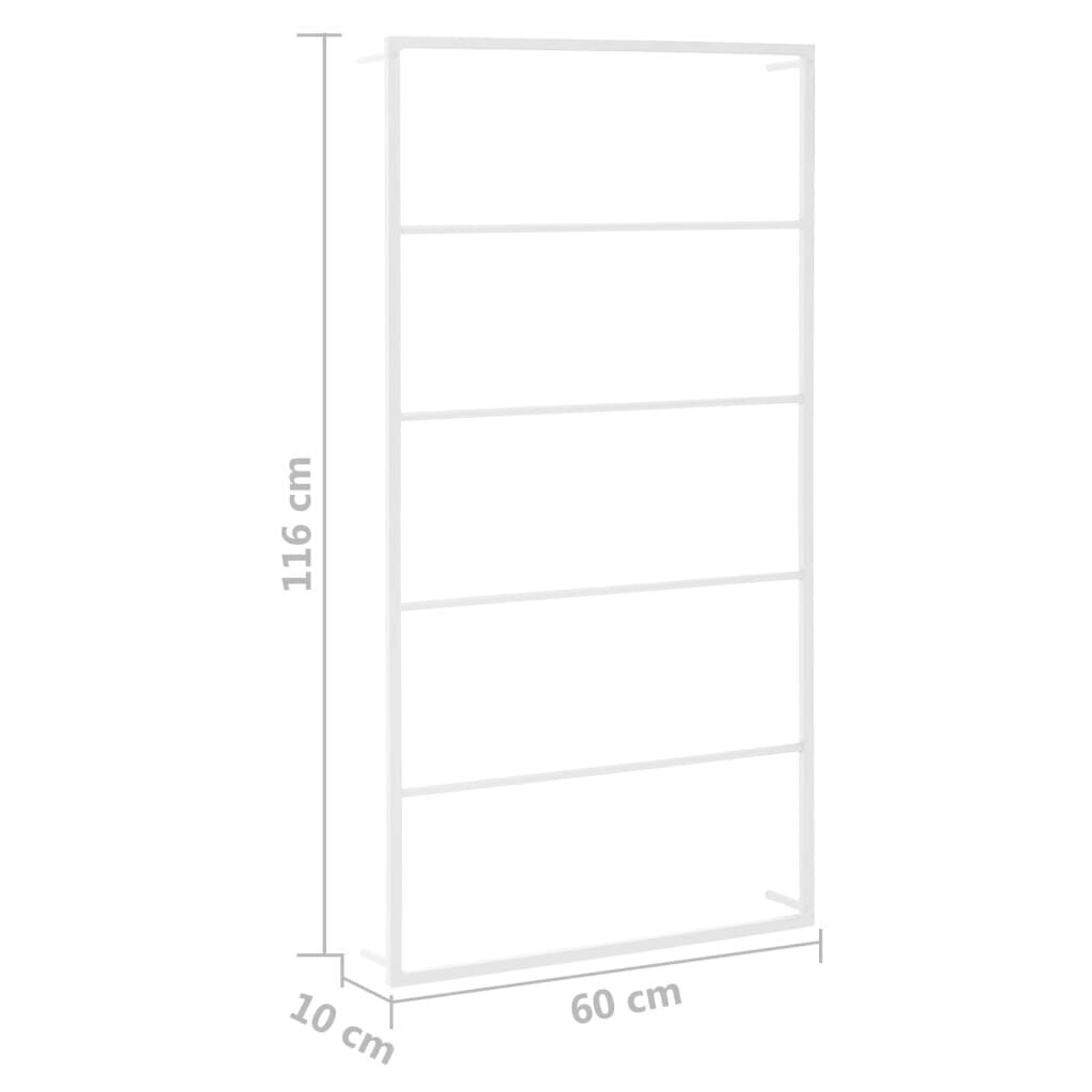 vidaXL Pyyheteline valkoinen 60x10x116 cm teräs hinta ja tiedot | Kylpyhuoneen sisustus | hobbyhall.fi