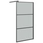 vidaXL Walk-in suihkuseinäke 100x195 cm tumma ESG-lasi musta hinta ja tiedot | Suihkuseinät ja -ovet | hobbyhall.fi