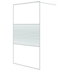 vidaXL Walk-in suihkuseinäke valkoinen 115x195 cm kirkas ESG-lasi hinta ja tiedot | Suihkuseinät ja -ovet | hobbyhall.fi