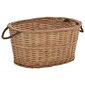 vidaXL Polttopuukori kantokahvoilla 58x42x29 cm luonnollinen paju hinta ja tiedot | Takka- ja uunitarvikkeet | hobbyhall.fi