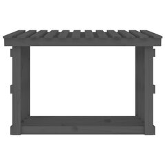 vidaXL Polttopuuteline harmaa 108x64,5x77 cm täysi mänty hinta ja tiedot | vidaXL Lämmityslaitteet | hobbyhall.fi