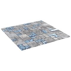 vidaXL Mosaiikkilaatat 22 kpl siniharmaa 30x30 cm lasi hinta ja tiedot | Seinälaatat | hobbyhall.fi