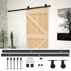 vidaXL Liukuovi asennustarvikkeineen 90x210 cm täysi mänty hinta ja tiedot | Sisäovet | hobbyhall.fi