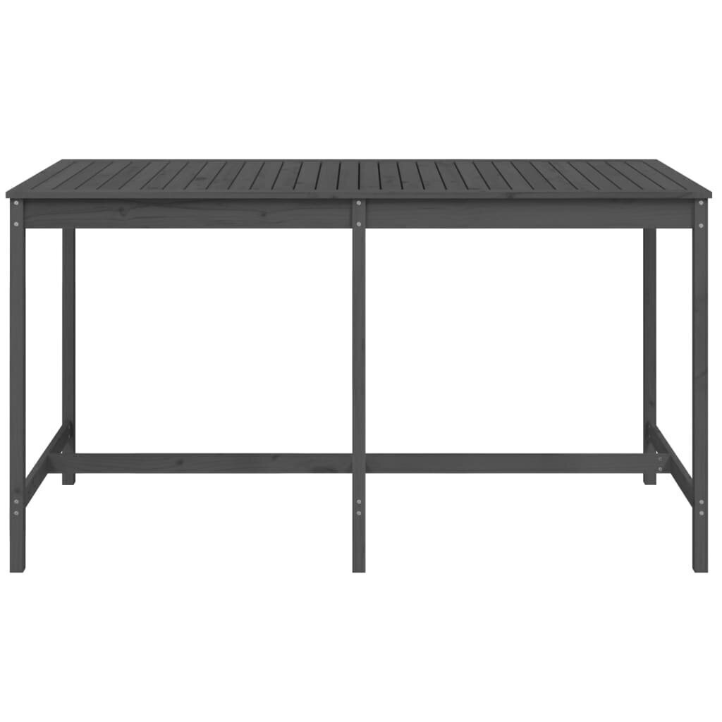 vidaXL Puutarhapöytä harmaa 203,5x90x110 cm täysi mänty hinta ja tiedot | Puutarhapöydät | hobbyhall.fi