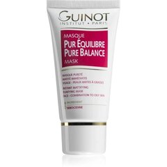 Puhdistava kasvonaamio rasvaiselle iholle Guinot Pure Balance 50 ml hinta ja tiedot | Kasvonaamiot ja silmänalusaamiot | hobbyhall.fi