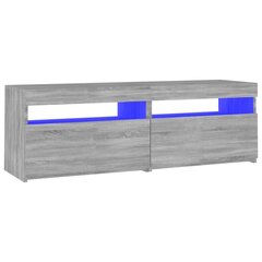 vidaXL TV-taso LED-valoilla harmaa Sonoma 120x35x40 cm hinta ja tiedot | TV-tasot | hobbyhall.fi