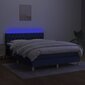 Sänky vidaXL, 140x190 cm, sininen hinta ja tiedot | Sängyt | hobbyhall.fi
