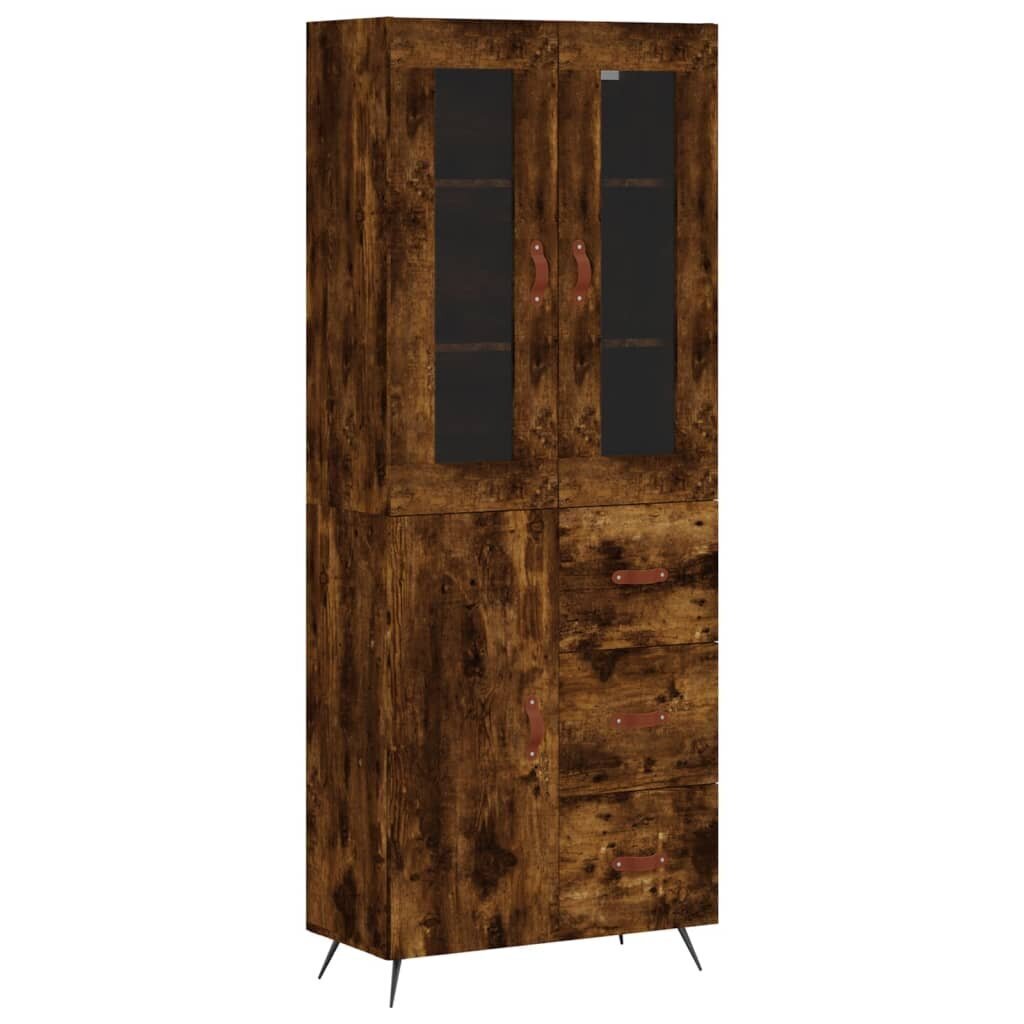 vidaXL Kaappi savutammi 69,5x34x180 cm tekninen puu hinta ja tiedot | Lipastot | hobbyhall.fi