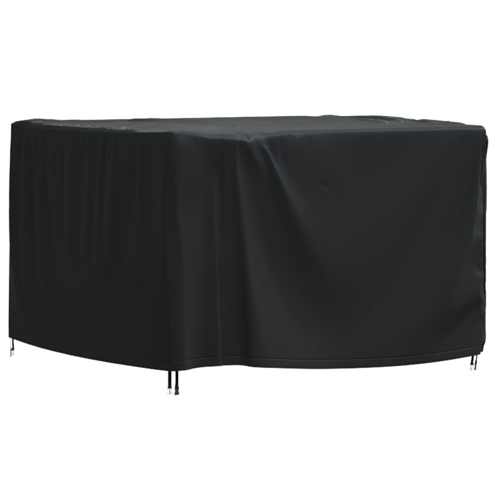 vidaXL Puutarhakalusteiden suoja musta 135x135x90 cm vedenkestävä 420D hinta ja tiedot | Istuintyynyt, pehmusteet ja päälliset | hobbyhall.fi