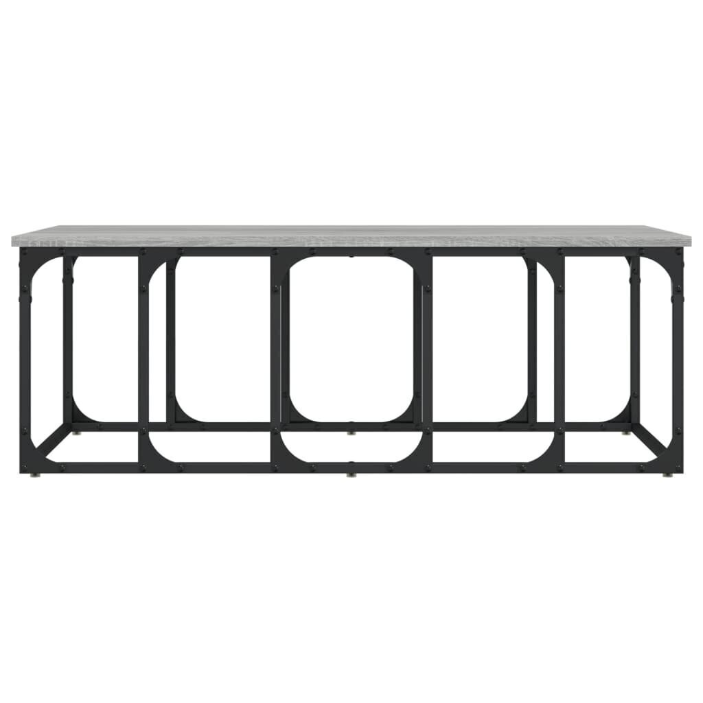 vidaXL Sohvapöytä harmaa Sonoma 100x50x35,5 cm tekninen puu hinta ja tiedot | Sohvapöydät | hobbyhall.fi