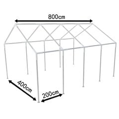 Tapahtumateltan teräsrunko 8 x 4 m hinta ja tiedot | Puutarhapaviljongit | hobbyhall.fi