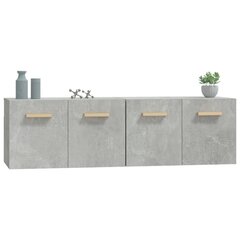 vidaXL Seinäkaapit 2 kpl betoninharmaa 60x36,5x35 cm tekninen puu hinta ja tiedot | Olohuoneen kaapit ja lipastot | hobbyhall.fi