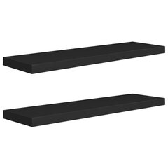 vidaXL Kelluvat seinähyllyt 2 kpl musta 90x23,5x3,8 cm MDF hinta ja tiedot | Hyllyt | hobbyhall.fi