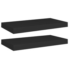 vidaXL Kelluvat seinähyllyt 2 kpl musta 50x23x3,8 cm MDF hinta ja tiedot | Hyllyt | hobbyhall.fi