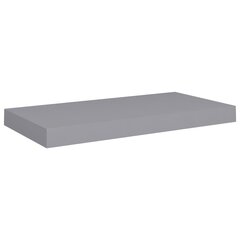 vidaXL Kelluvat seinähyllyt 2 kpl harmaa 50x23x3,8 cm MDF hinta ja tiedot | Hyllyt | hobbyhall.fi