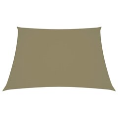 vidaXL Aurinkopurje Oxford-kangas puolisuunnikas 3/4x3 m beige hinta ja tiedot | Aurinkovarjot ja markiisit | hobbyhall.fi