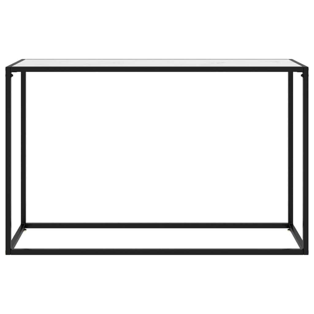 vidaXL Konsolipöytä valkoinen 120x35x75 cm karkaistu lasi hinta ja tiedot | Sohvapöydät | hobbyhall.fi