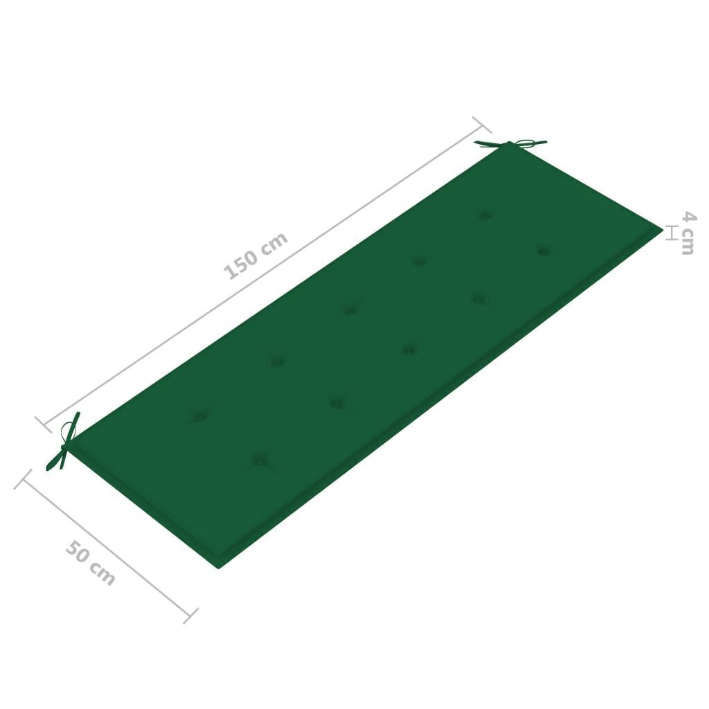 Puutarhapenkki tyynyllä, 157x45x82,5cm hinta ja tiedot | Puutarhapenkit | hobbyhall.fi