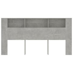 vidaXL Sängynpääty säilytystilalla betoninharmaa 200x18,5x104,5 cm hinta ja tiedot | Sängyt | hobbyhall.fi