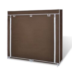 Kangaskaappi kengille 115 x 28 x 110 cm, suljettava, ruskea hinta ja tiedot | Kenkäkaapit ja -hyllyt | hobbyhall.fi