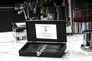 Pihviveitset LAGUIOLE Luxury Line by STYLE DE VIE, 6 kpl, eebenpuu hinta ja tiedot | Veitset ja tarvikkeet | hobbyhall.fi