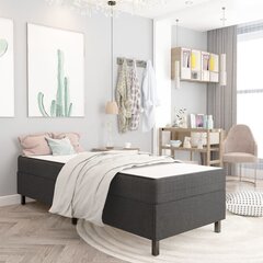 Sängyn runko on päällystetty kankaalla, 80x200cm, harmaa hinta ja tiedot | Sängyt | hobbyhall.fi