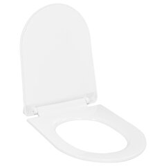 Wc-istuin pehmeästi sulkeutuvalla kannella, valkoinen hinta ja tiedot | WC-istuimen lisätarvikkeet | hobbyhall.fi