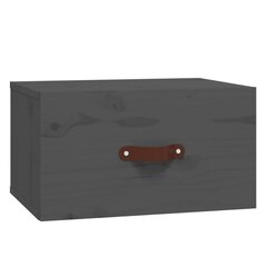 vidaXL Seinäkiinnitettävä yöpöytä harmaa 40x29,5x22 cm hinta ja tiedot | Yöpöydät | hobbyhall.fi