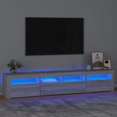 vidaXL TV-taso LED-valoilla harmaa Sonoma 210x35x40 cm hinta ja tiedot | TV-tasot | hobbyhall.fi