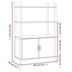 vidaXL Kaappi musta 80x40x121 cm tekninen puu hinta ja tiedot | Lipastot | hobbyhall.fi