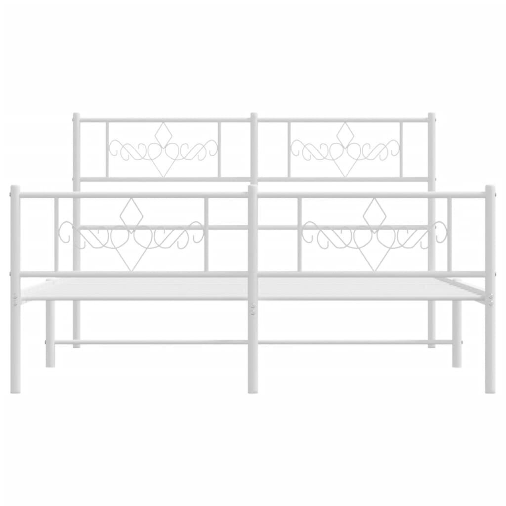Sängynrunko vidaXL, 120x120 cm, valkoinen hinta ja tiedot | Sängyt | hobbyhall.fi