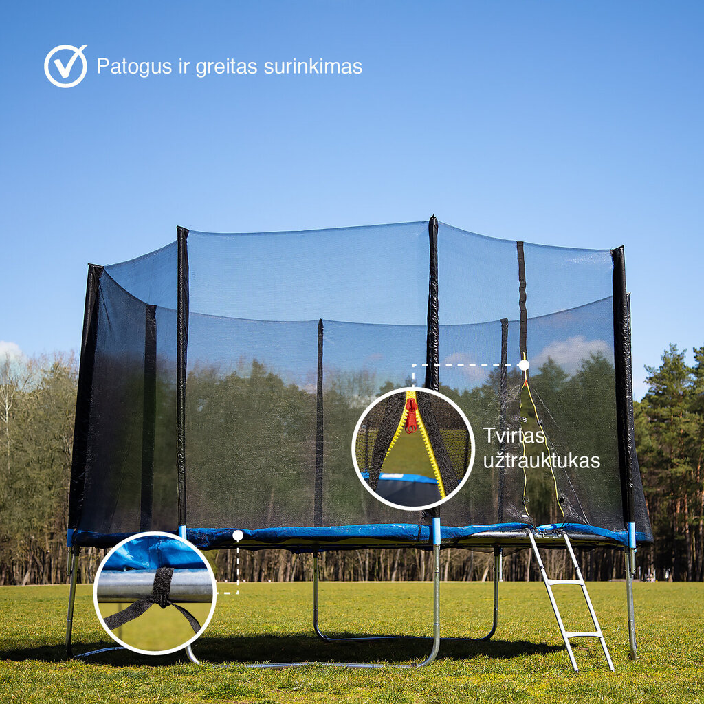 Cosmolino-trampoliini turvaverkolla, 4,90 m hinta ja tiedot | Trampoliinit | hobbyhall.fi