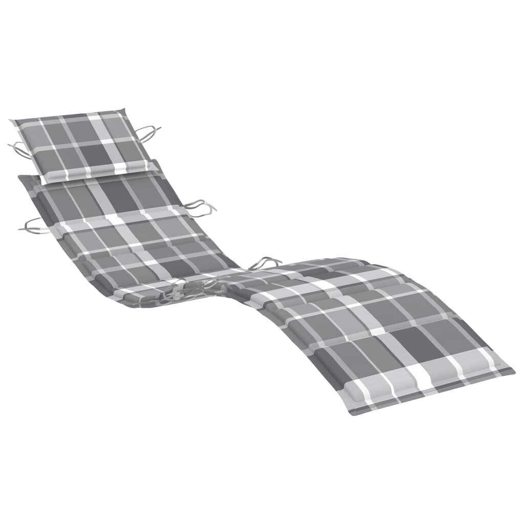 Solariumpatja, harmaa, 186x58x4cm, ruudullinen hinta ja tiedot | Istuintyynyt, pehmusteet ja päälliset | hobbyhall.fi