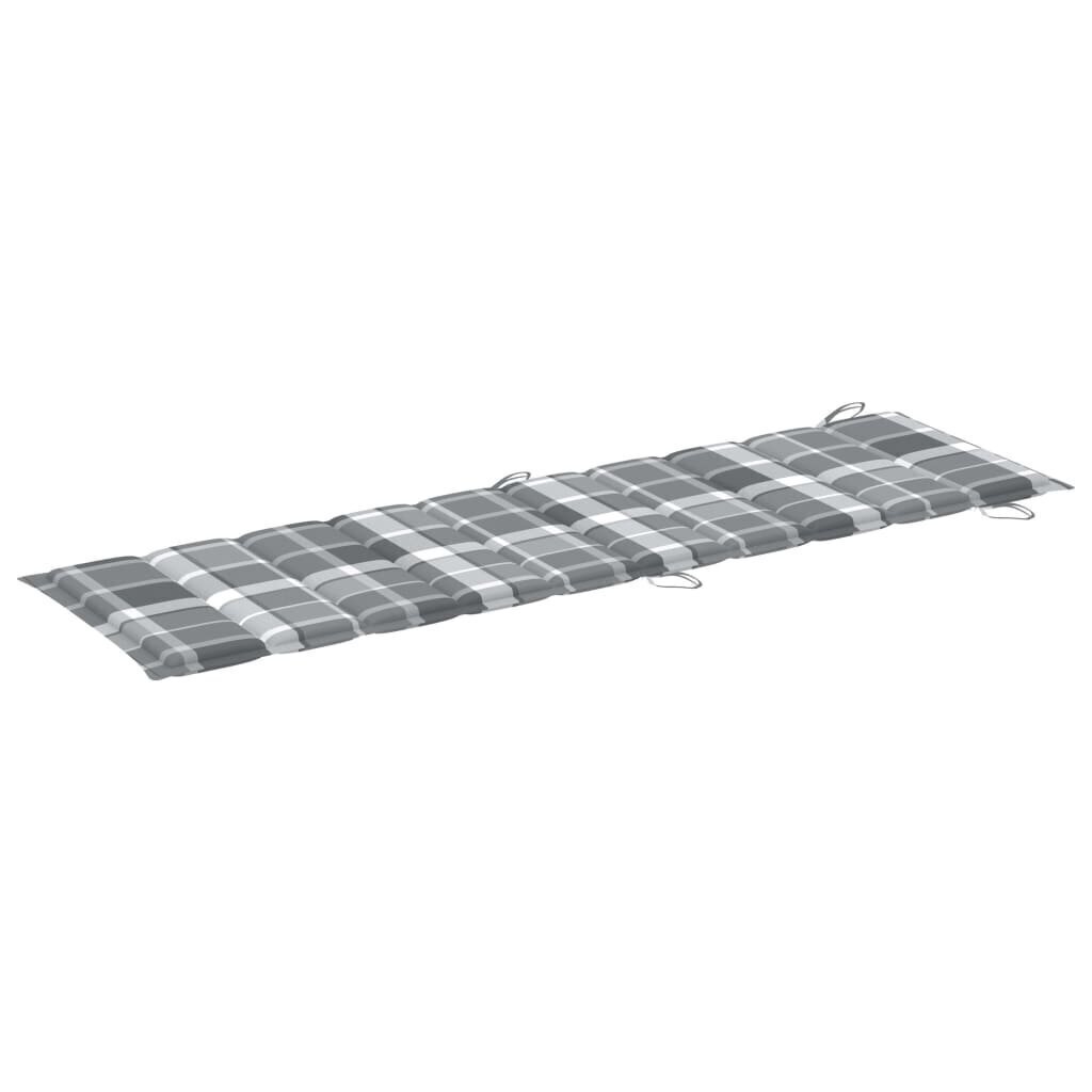 Solariumpatja, harmaa, 186x58x4cm, ruudullinen hinta ja tiedot | Istuintyynyt, pehmusteet ja päälliset | hobbyhall.fi