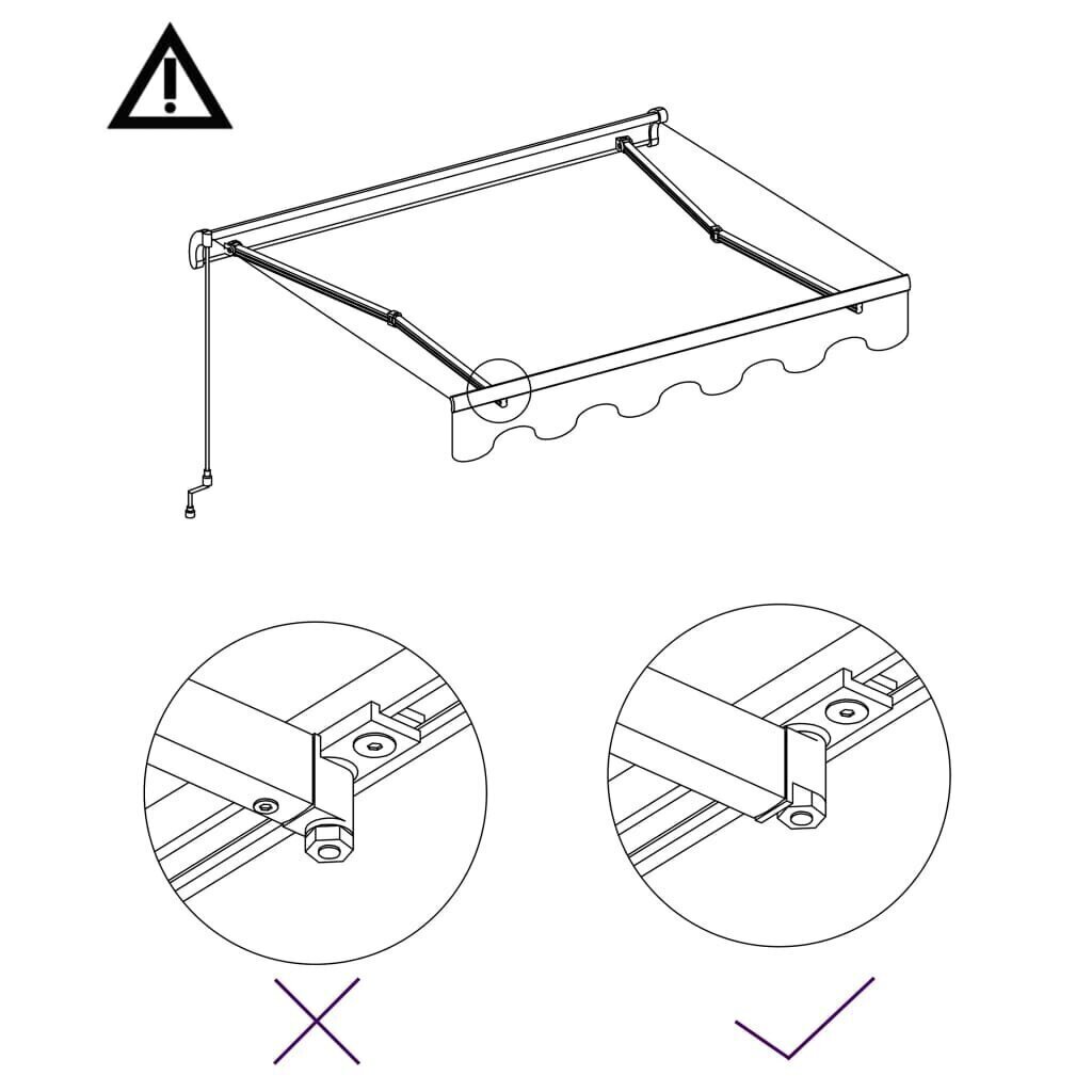 vidaXL Automaattinen sisäänkelattava markiisi 450x300 cm sininen/valk. hinta ja tiedot | Aurinkovarjot ja markiisit | hobbyhall.fi