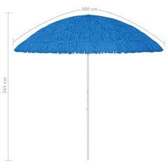 vidaXL Hawaii Rantavarjo sininen 300 cm hinta ja tiedot | Aurinkovarjot ja markiisit | hobbyhall.fi