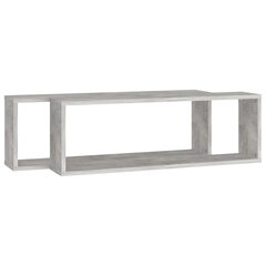 vidaXL Kuutioseinähyllyt 2 kpl betoninharmaa 80x15x26,5 cm lastulevy hinta ja tiedot | Hyllyt | hobbyhall.fi