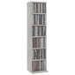 vidaXL CD-hylly betoninharmaa 21x20x88 cm tekninen puu hinta ja tiedot | Hyllyt | hobbyhall.fi