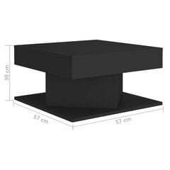 vidaXL Sohvapöytä musta 57x57x30 cm lastulevy hinta ja tiedot | Sohvapöydät | hobbyhall.fi