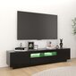 vidaXL TV-taso LED-valoilla musta 180x35x40 cm hinta ja tiedot | TV-tasot | hobbyhall.fi