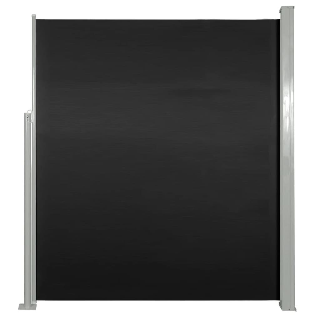 vidaXL Sisäänvedettävä sivumarkiisi 160x500 cm musta hinta ja tiedot | Aurinkovarjot ja markiisit | hobbyhall.fi