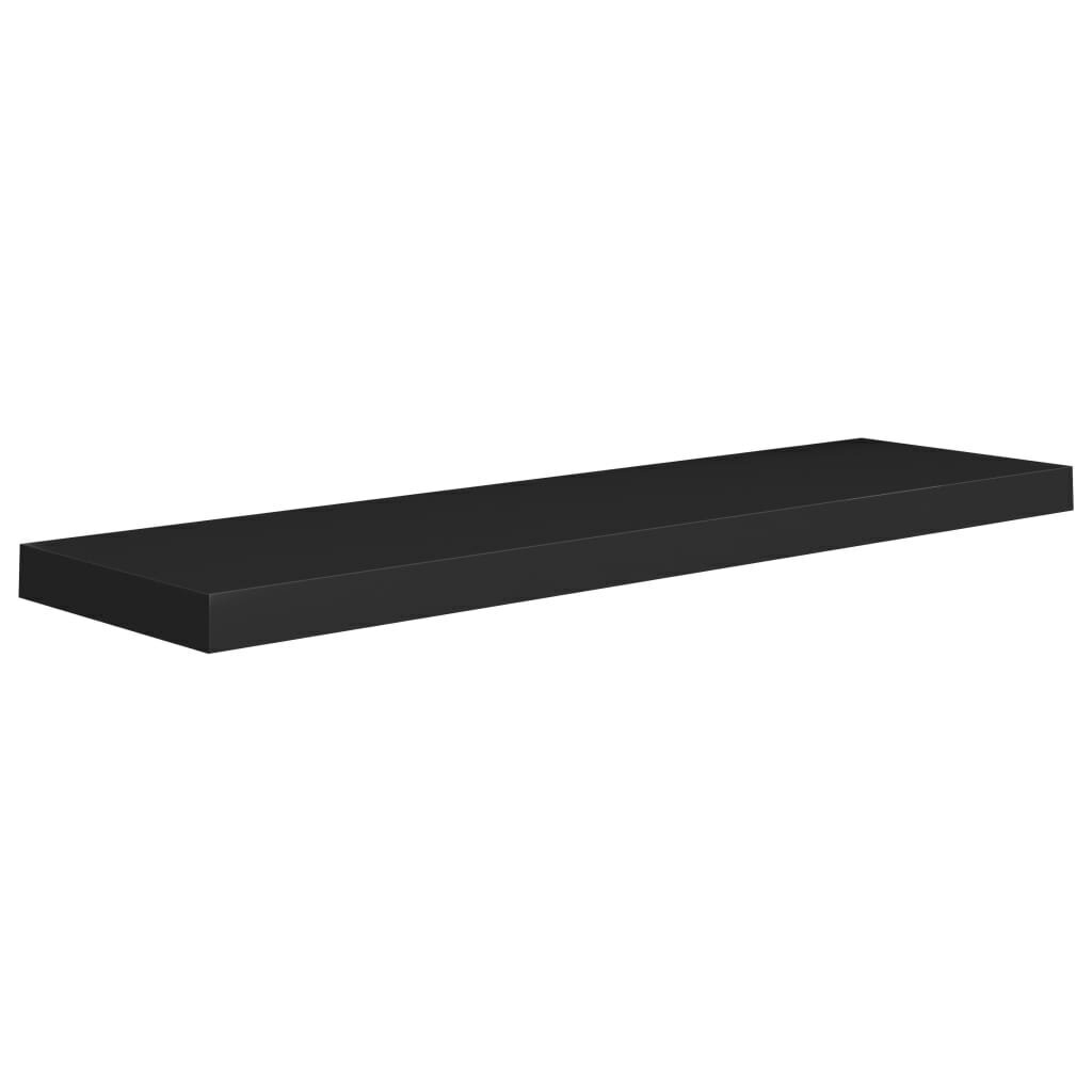 vidaXL Kelluva seinähylly musta 90x23,5x3,8 cm MDF hinta ja tiedot | Hyllyt | hobbyhall.fi