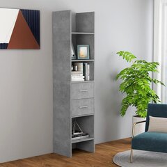 vidaXL Kirjahylly betoninharmaa 40x35x180 cm lastulevy hinta ja tiedot | Hyllyt | hobbyhall.fi